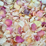 Rose Petals, Light Colors, Real Freeze Dried Bulk Budget Petals, 100 cups