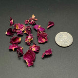 Organic Dried Rose Petals, Red, All-Natural and Edible