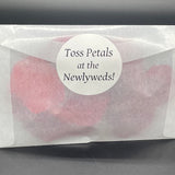 Wedding Rose Petal Toss Packets, set of 10