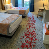 Red Rose Petals + Candles, 1000 Silk Petals