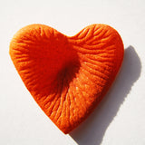 Orange Heart Shaped Silk Rose Petals