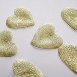Gold Dust Heart Shaped Silk Rose Petals