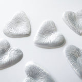 Silver Heart Shaped Silk Rose Petals