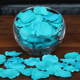 Teal Silk Rose Petals, 100 petals