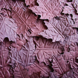 Dark Brown-Purple Leaves Silk Petals