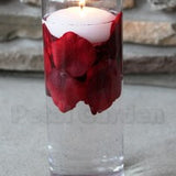 Floating Burgundy Silk Rose Petals, 100 petals