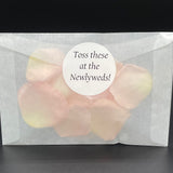 Wedding Rose Petal Toss Packets, set of 10