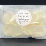 Wedding Rose Petal Toss Packets, set of 10