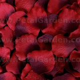 Floating Burgundy Silk Rose Petals, 100 petals