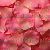 Floating Coral Silk Rose Petals, 100 petals
