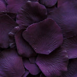 Floating Eggplant Silk Rose Petals, 100 petals