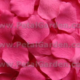 Floating Hot Pink Silk Rose Petals, 100 petals