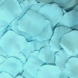 Ice Blue Silk Rose Petals, 100 petals