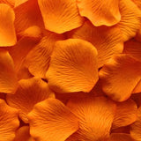 Orange Silk Rose Petals, 100 petals