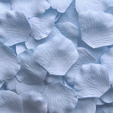 Sky Blue Silk Rose Petals, 100 petals