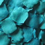 Teal Silk Rose Petals, 100 petals